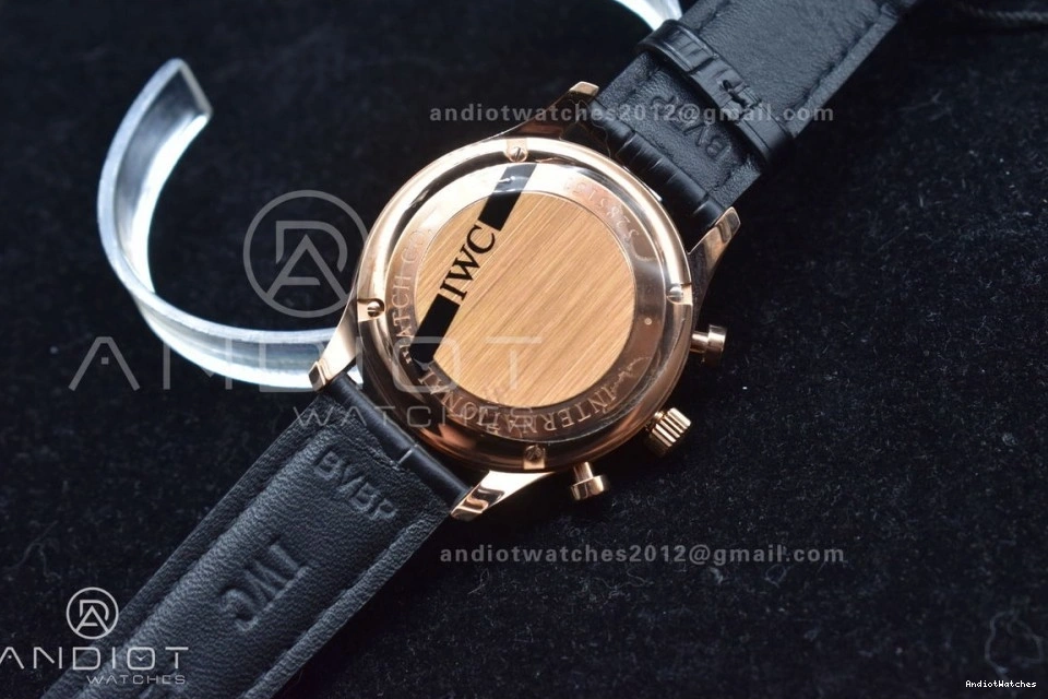 Genuine) IW371482 ZF Thickness on Practical Black 1:1 (Same as Best Leather Edition Portuguese Strap 444 A7750 Chrono 0211